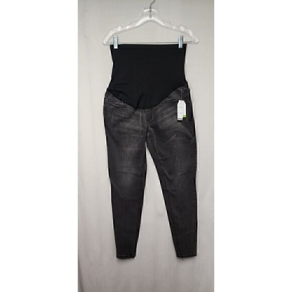 TIME AND TRU FULL PANEL MATERNITY SKINNY JEANS SIZE SMALL (4-6) Black - Picture 3 of 5